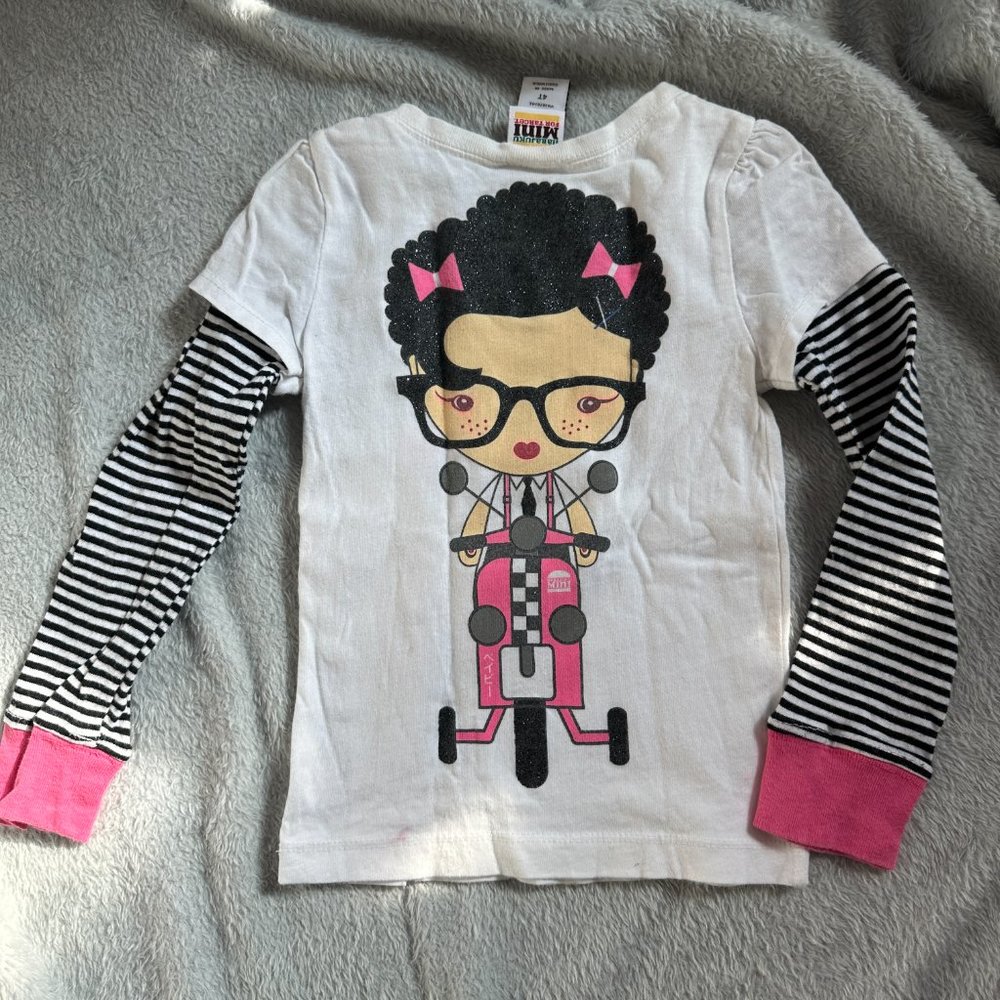Harajuku Mini Girls Long Sleeve Tee T-Shirt Sz 4T - Picture 5 of 6